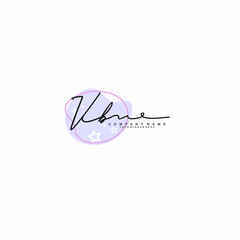 VB Initials handwritten minimalistic logo template vector