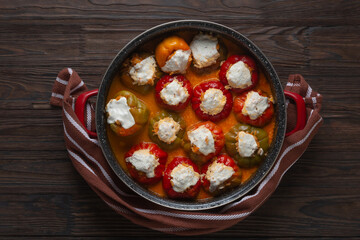 tuffed vegetarian peppers