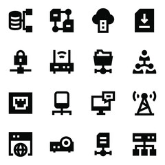 
Set of Online Networks in Linear Icons

