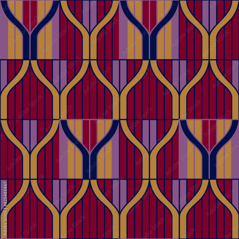 Poster spring seamless geometric pattern with the image of wires, weaves, threads. vector design for web ba