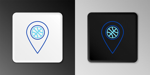 Line Planning strategy concept icon isolated on grey background. Basketball cup formation and tactic. Colorful outline concept. Vector