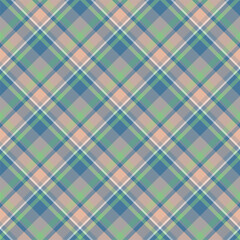 Plaid seamless pattern. Vector background of textile ornament. Flat fabric design.