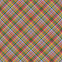 Plaid seamless pattern. Vector background of textile ornament. Flat fabric design.