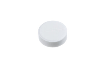 White pills on a white background.
A small round mass of solid medicine.