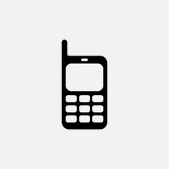 Mobile Phone Icon In Trendy Design. phone vector with blank white screen isolated on white background.