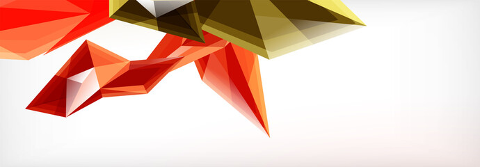 Vector 3d triangles and pyramids abstract background for business or technology presentations, internet posters or web brochure covers