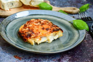 background, baked, barbecue, cheese, closeup, cooked, cooking, cuisine, delicious, dinner, dish, fillet, fish, food, fresh, fried, gorgonzola cheese, gourmet, green, grill, grilled, healthy, herb, hom