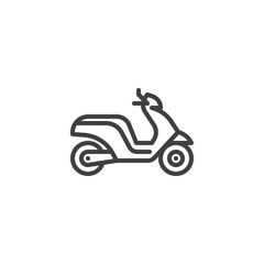 Electric scooter line icon