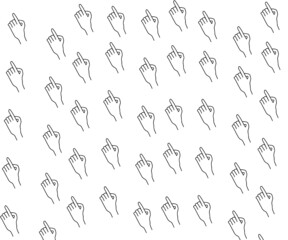 T- shirt Print seamless pattern with Single Hand 