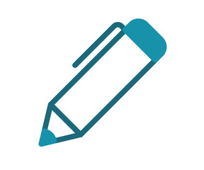 pencil pen write single isolated icon with solid line style