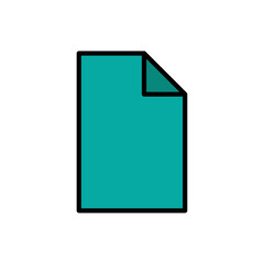Document lineal color icon. the icon can be used for application icon, web icon, infographic. Editable stroke. Design template vector