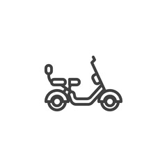 Fototapeta premium Electric bike line icon