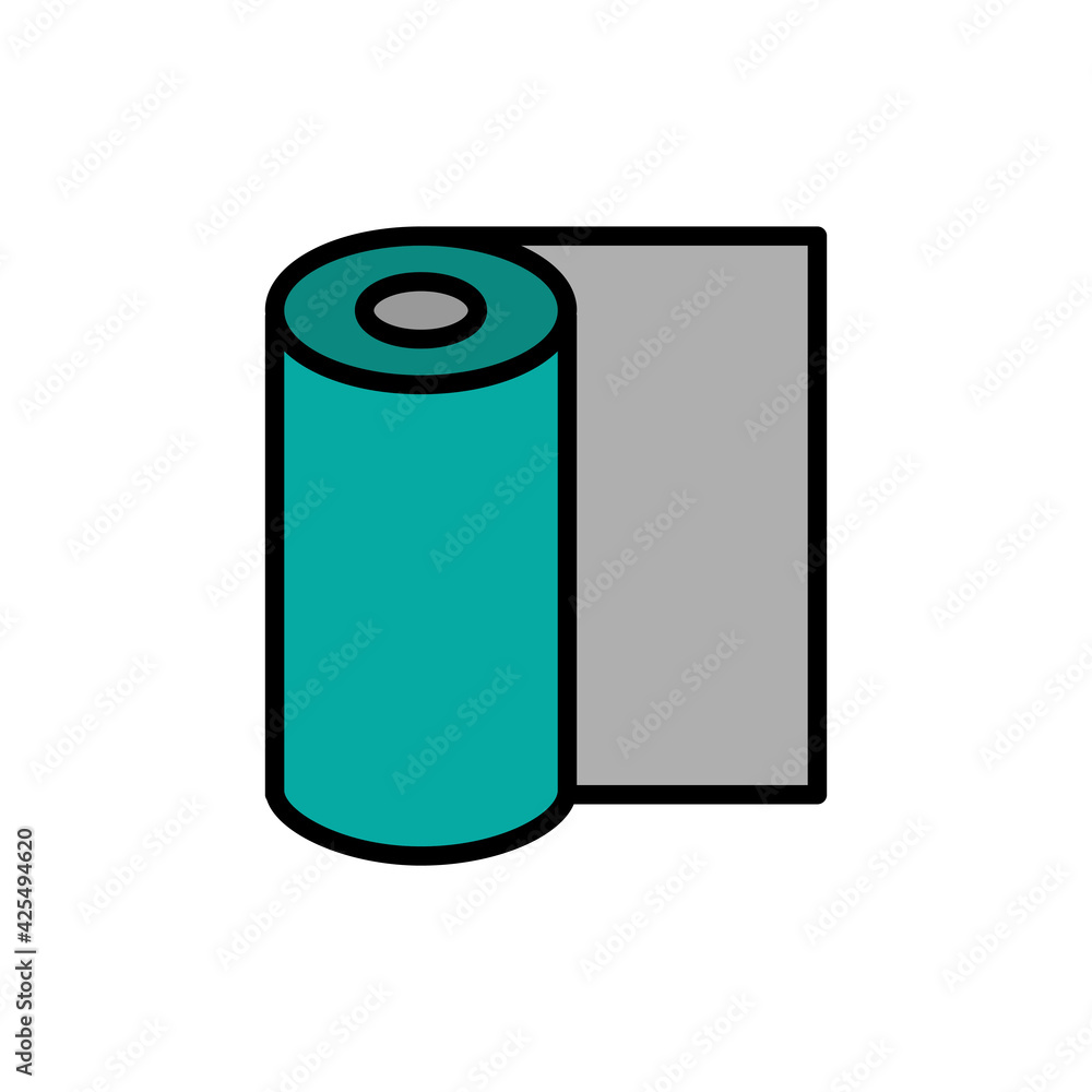 Poster paper roll lineal color icon. the icon can be used for application, web icon, infographic. editable 