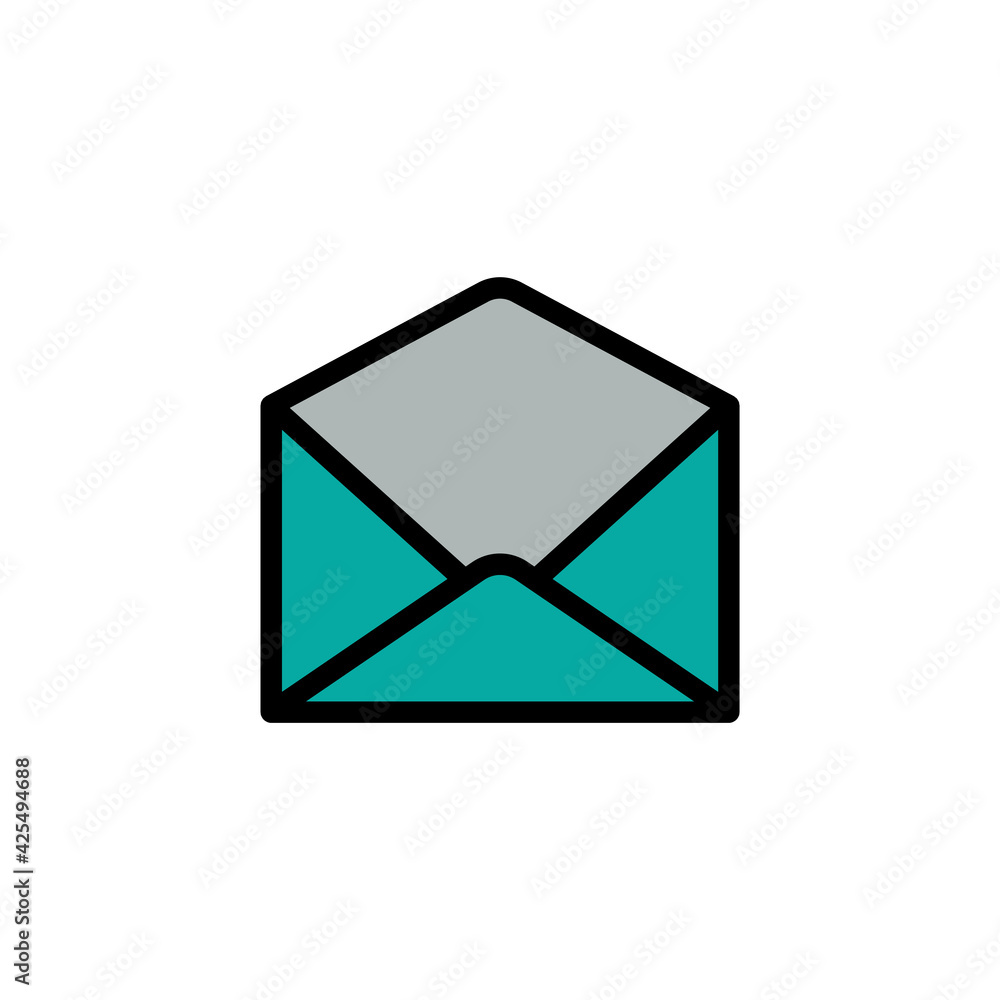 Aufkleber open mail lineal color icon. the icon can be used for application, web icon, infographic. editable s