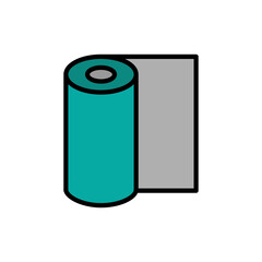 Paper roll lineal color icon. the icon can be used for application, web icon, infographic. Editable stroke. Design template vector