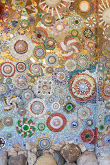 Wall sculptures are collages made from fragments of tiles. Is contemporary art