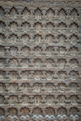 Old wood background. Old wooden door. Church of St. Anastasia in Verona, Veneto, Italy
