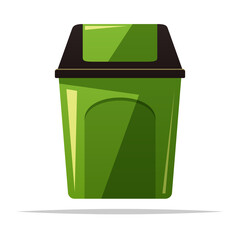 Trash bin vector isolated illustration