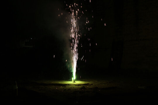 A Crakers Giving Light On Diwali 