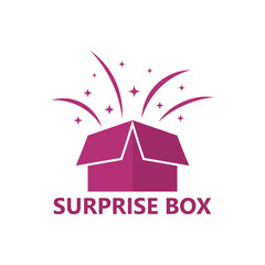 Surprise box logo template design