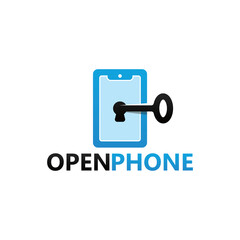 Key open phone logo template design