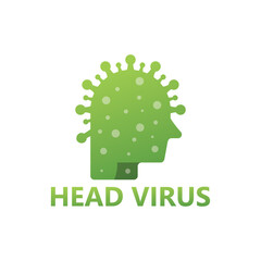 Head virus logo template design