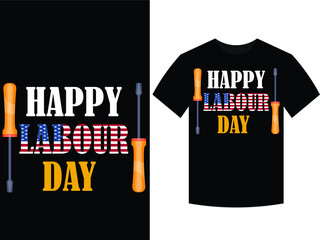 Happy Labour Day T-shirt Design, unique t-shirt design vector, typography labour day t-shirt.