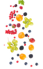 berry mix isolated on a white background