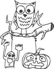 Happy Halloween icon theme and halloween background sign
