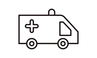 Ambulance, Hospital, Vehicle, Medical, Van, Service, Transport, Urgent, Doctor, Car free vector image icon
