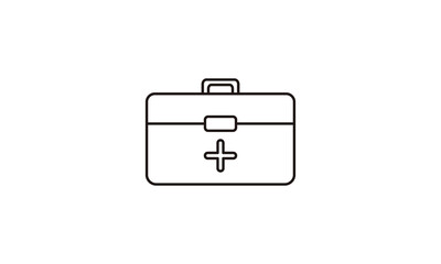First aid box, Equipment, Briefcase, Health, Paramedic, Medicine, Kit, Hospital, Suitcase, Emergency free vector image icon