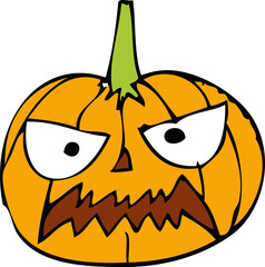Halloween icon pumpkin sign design