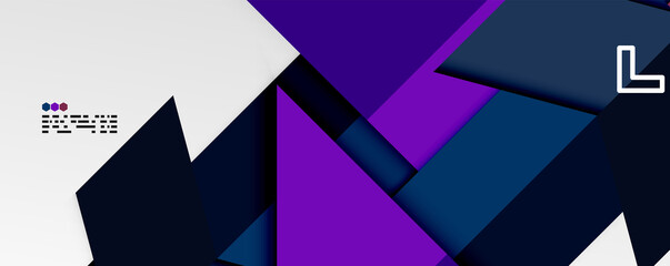 Shiny color triangles and geometric shapes vector abstract background