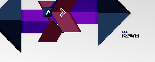Shiny color triangles and geometric shapes vector abstract background