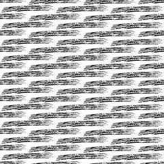 Seamless pattern with black pencil brushstrokes