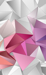 3d Triangles, abstract  background. Design wallpaper.