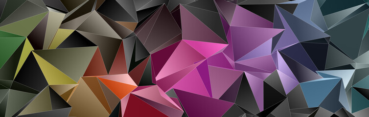 Fototapeta premium 3d Triangles, abstract background. Design wallpaper.