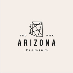Fototapeta premium arizona technology connection geometric hipster vintage logo vector icon illustration