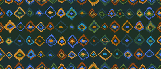 Materiał do szycia Hand drawn artistic ornamental abstract pattern. Fashionable template for design. Ethnic style.