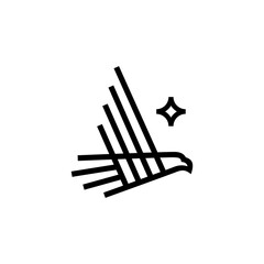 monoline bird logo vector icon illustration