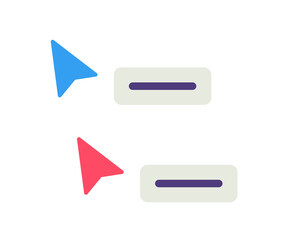 collaboration realtime cursor single isolated icon with flat style