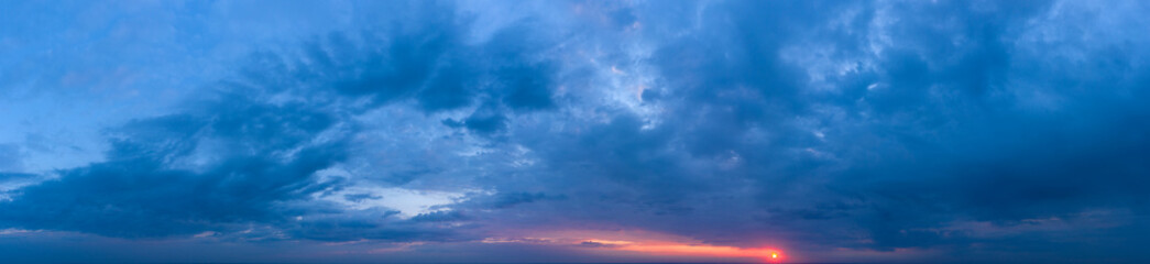  Beautiful cloud in the sunrise sky background. Sky banners background. Natural background of the colorful panorama sky.