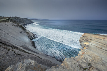 Le Corniche beautiful texture on a French coastline