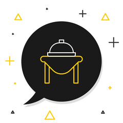 Line Table food icon isolated on white background. Colorful outline concept. Vector