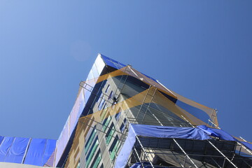 Lots of apartment are being constructed in Korea.