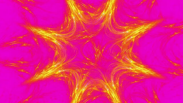 Abstract loop able fractal 4k video of a color changing Triquetra.The symbol is Druidic/Celtic Triquetra-symbol of the Triple Goddess(Maiden,Mother,Crone),but it also represents Air,Earth,Sea