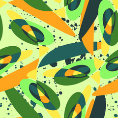 Seamless unusual abstract colorful vector pattern 