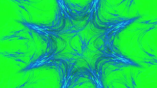 Abstract loop able fractal 4k video of a color changing Triquetra.The symbol is Druidic/Celtic Triquetra-symbol of the Triple Goddess(Maiden,Mother,Crone),but it also represents Air,Earth,Sea