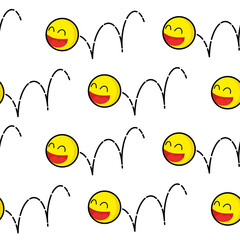 massive reaction of fun icon / seamless texture