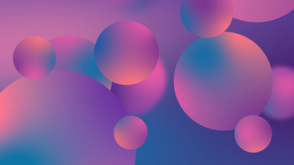 Abstract balls geometric gradient color background.For graphic design. 3d render illustration.